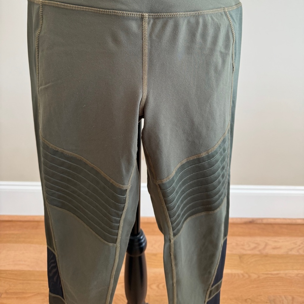 Athleta Moto “gleam” leggings olive green - Picture 6 of 15